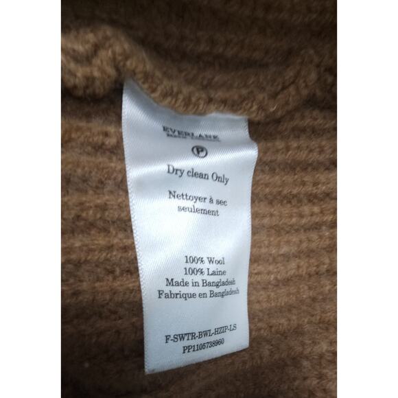 Everlane Felted Extra Fine Ribbed Merino Half-Zip Sweater Womens Very Soft M - Picture 7 of 7